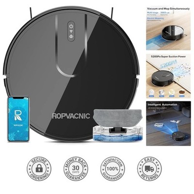 Smart Self-Charging Robotic Vacuum with Adjustable Mopping & Advanced Features