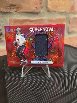 2024 Panini Obsidian - Supernova Swatches C.J. Stroud #SN-CSD Red #50/75 (MEM)