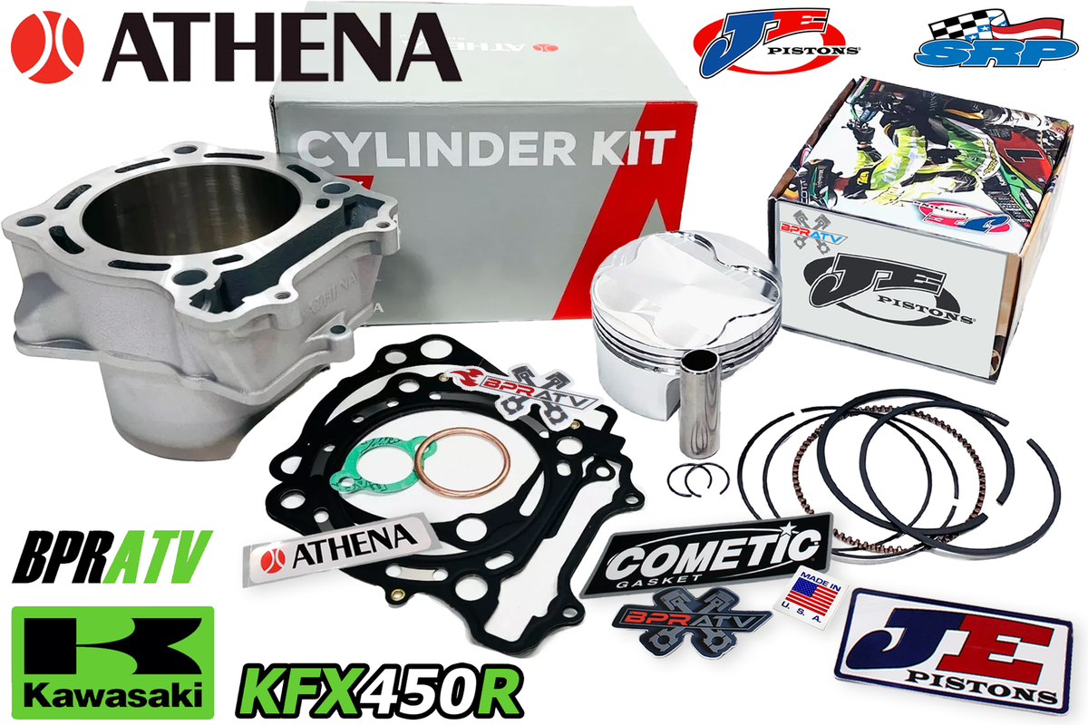 ガンビリン Kawasaki KFX450R 100mm Big Bore Top End Kit 490cc JE 13:1 Piston