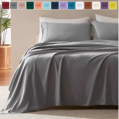 4 Piece Bed sheet set Microfiber Hotel Luxury Ultra Soft Deep Pocket Sheets