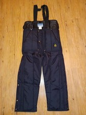 New RefrigiWear Men's Insulated High Bib overall snap zipper black 0345R medium
