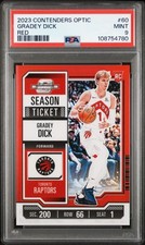2023 CONTENDERS OPTIC RED #60 GRADEY DICK ROOKIE RC PSA 9