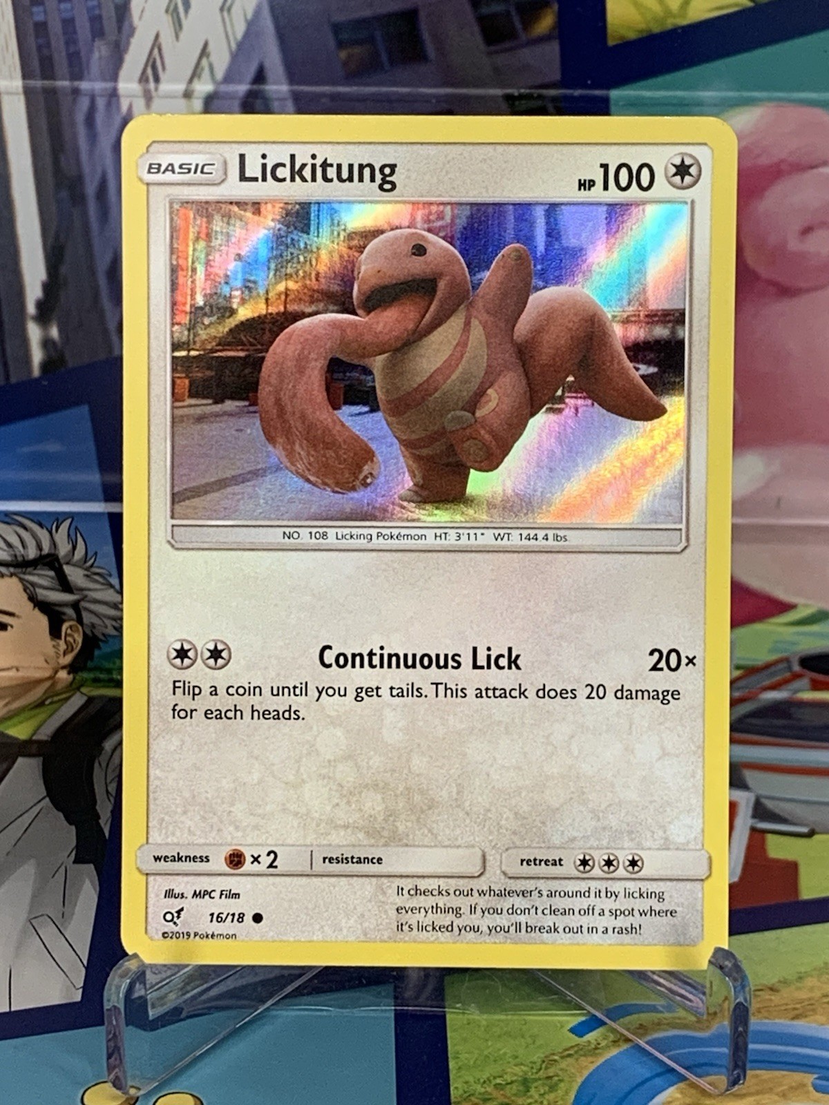 Lickitung 16/18 - Detective Pikachu - Holo - Pokemon Card TCG 2019 Near Mint NM