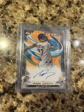 2023 Topps Inception Orange Auto Autograph  /25 RC Mark Vientos Mets Rookie