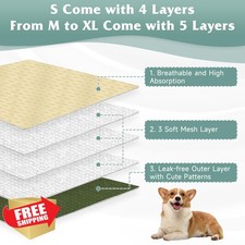 Female Dog Diapers Reusable Large 5pk Heat Period Panties