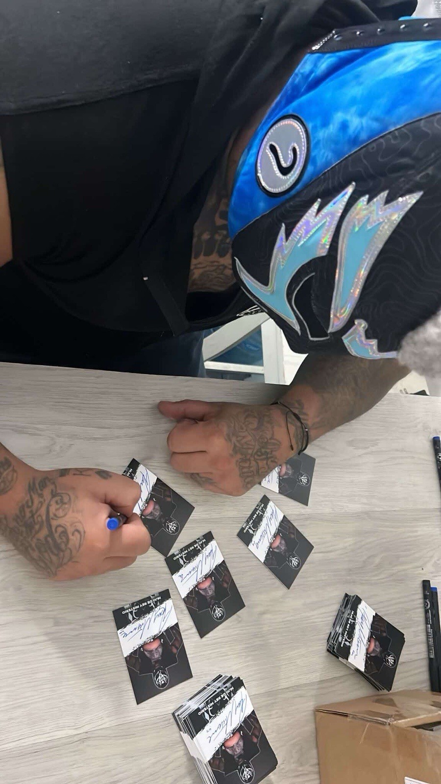 El Hijo De Rey Misterio Auto Card AAA wrestling wwe signed Lucha Libre Tijuana view 2