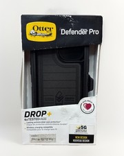 OtterBox Defender Pro iPhone 12/12 Pro Black w Belt Clip Open Box