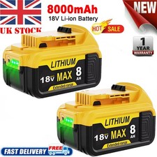 2X For DEWALT 18V 8.0Ah XR Li-ion Slide Battery DCB184 DCB200 DCB182 DCB184-XJ