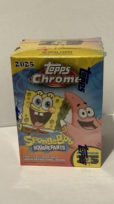 2025 Topps Spongebob Chrome 25 Box Display Chrome Value Blaster