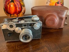 Vintage 1953 Argus C3 "Brick" Rangefinder 35mm Camera w/ Leather Case - Untested
