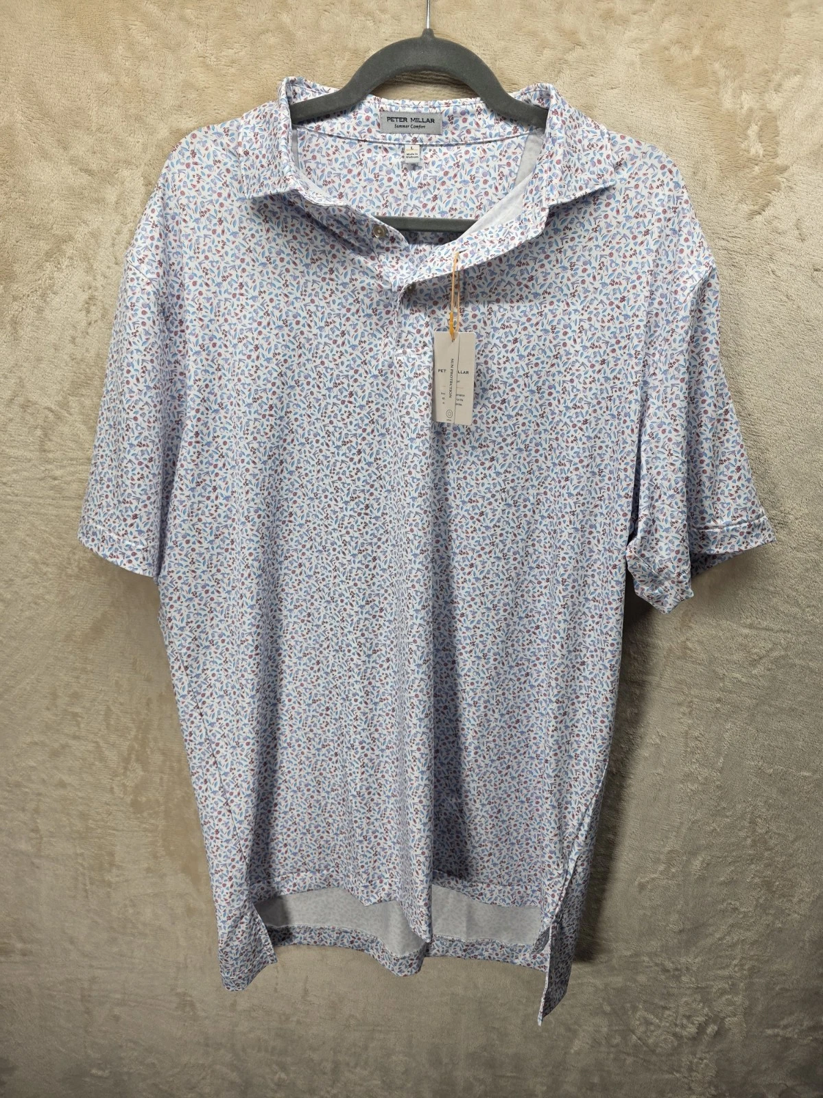 Peter Millar Authentic Large Sun Protection Golf Polo Shirt BNWT Summer Comfort