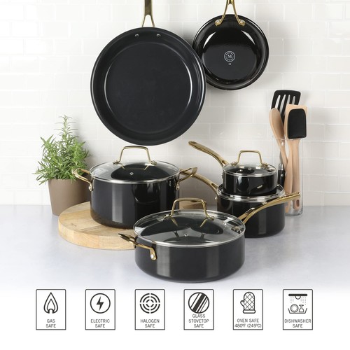 Lockton 14 Piece Premium Non-Stick Heavy-Gauge Aluminum Cookware Combo Set (P... - Picture 5 of 7