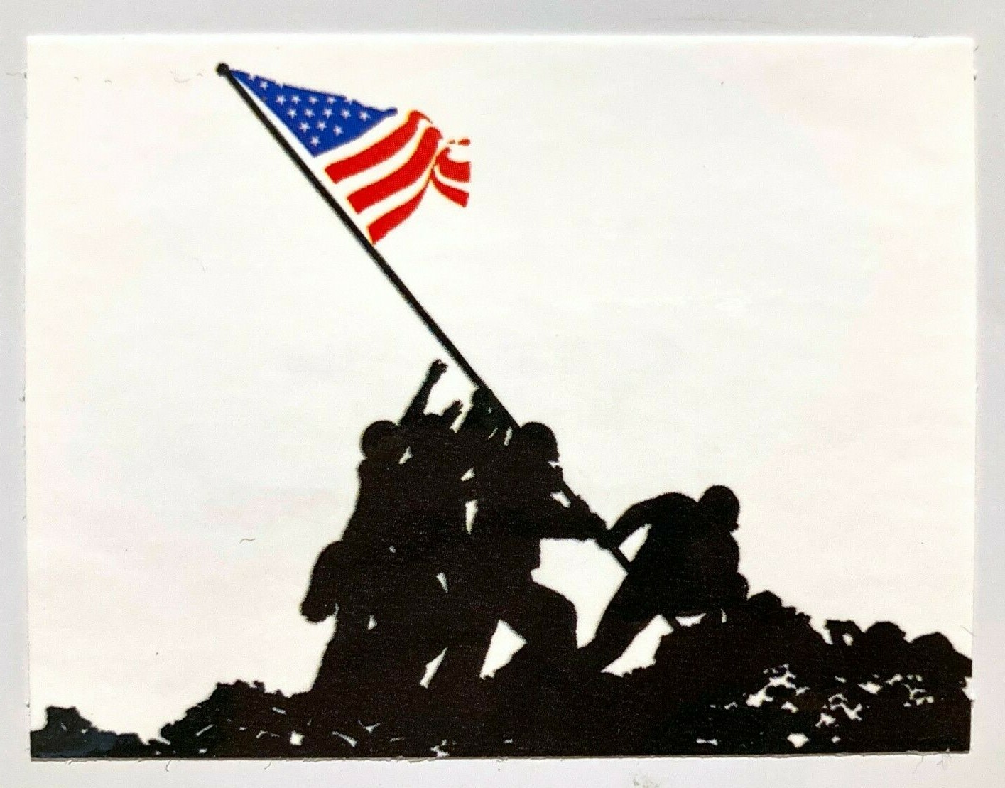Raising the Flag on Iwo Jima Sticker Vending Machine Decal American USA  Flag Vtg - sticker vending machine, image size:1415x1109