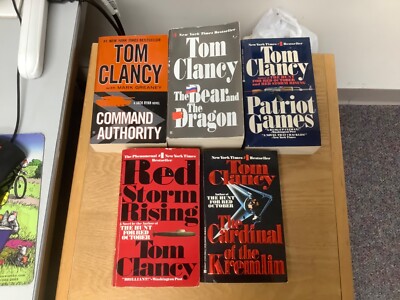 Tom Clancy, Jack Ryan Series, Lot of 5 paperback books