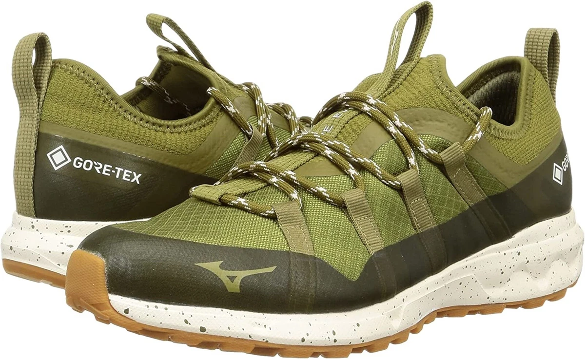 MIZUNO WAVE EVOKE GTX Men's Sneakers Dark Gray Black Khaki US 4.5-10 New