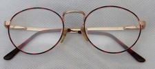 Magnivision Gold Metallic Frame with Red  Black Around The Lenses  Arms
