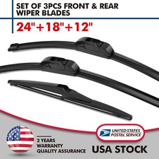 Set Of 3 OEM Windshield Wiper Blades 24"+18"+12" For 2019-2022 Dodge Journey