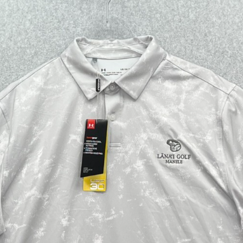 Under Armour Herren Poloshirt grau weiß Large Stretch Lana'i Golf Manele - Bild 2 von 11