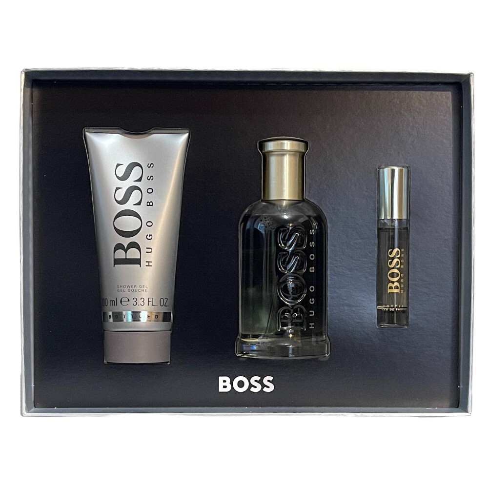 Hugo Boss Bottled 100ml EDTPSpray + 10ml EDP + 100ml Shower Gel Gift Set