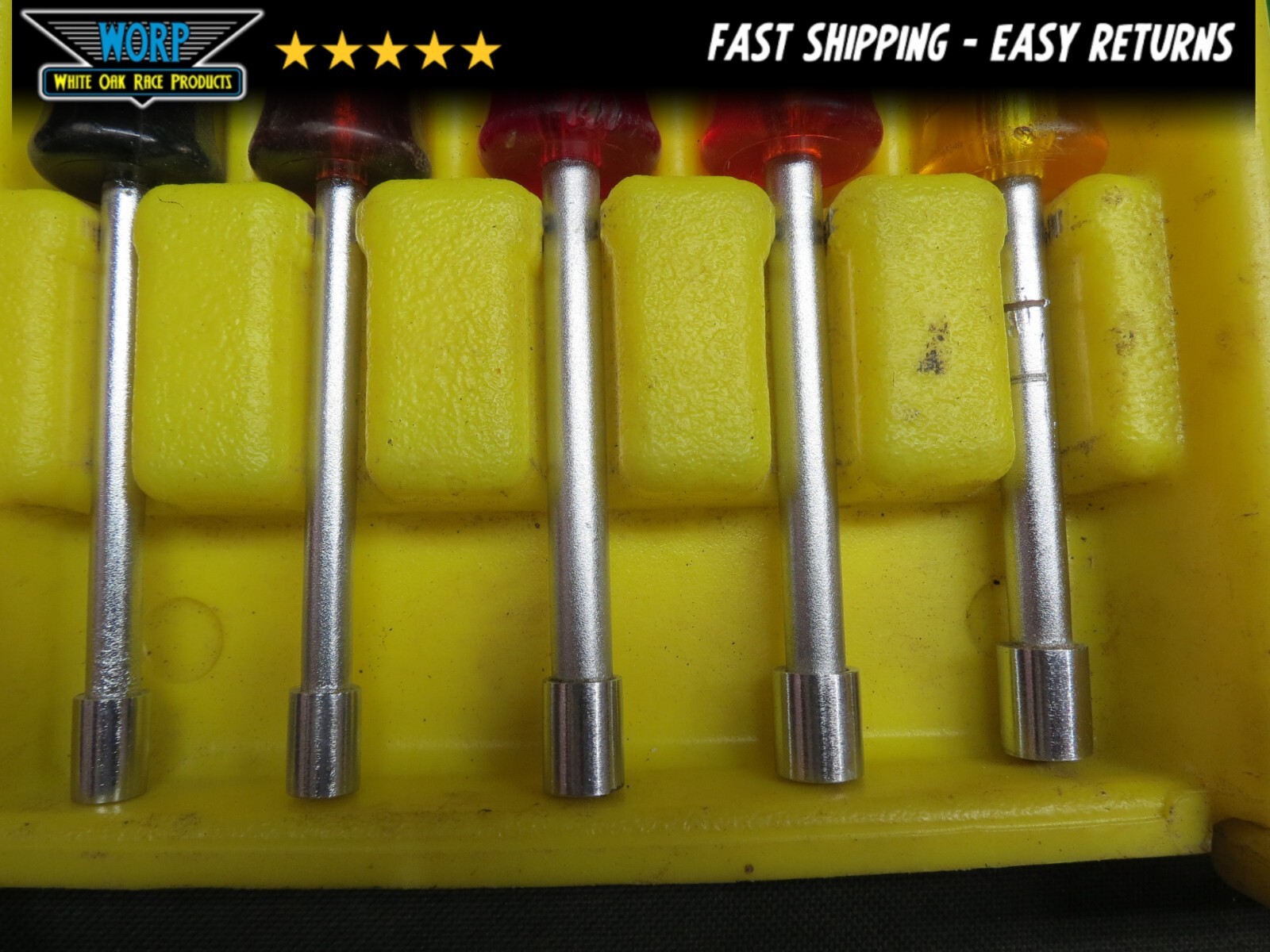 VINTAGE XCELITE HOLLOW SHAFT NUT DRIVER SET HEX 10 PIECE WITH CASE MADE