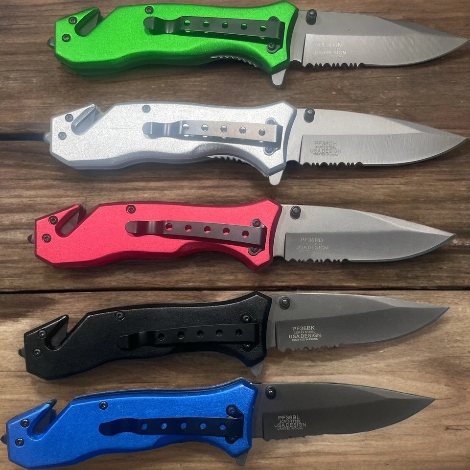 Wholesale Lot Of (5) Spring Assisted Tactical Pocket Knives - Image 2 of 3
