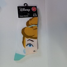 Adorable New Disney Princess Cinderella Crew Socks Adult Women's Size 9-13