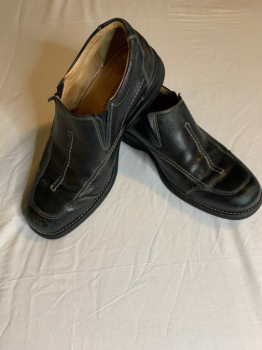 Johnston & Murphy Black Sheepskin Slip On Loafers s-l400.jpg main image 2