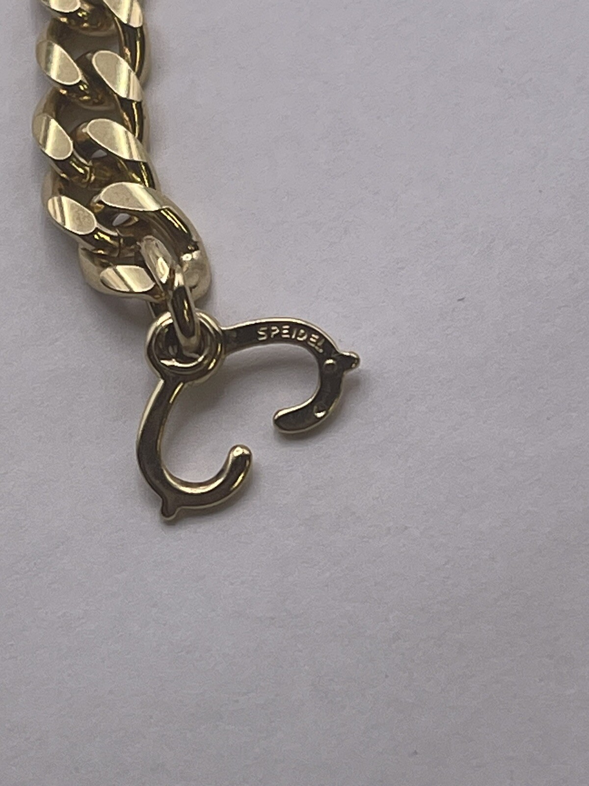 Vintage Speidel Gold Toned "ID" style Bracelet 7 Inch… Gem