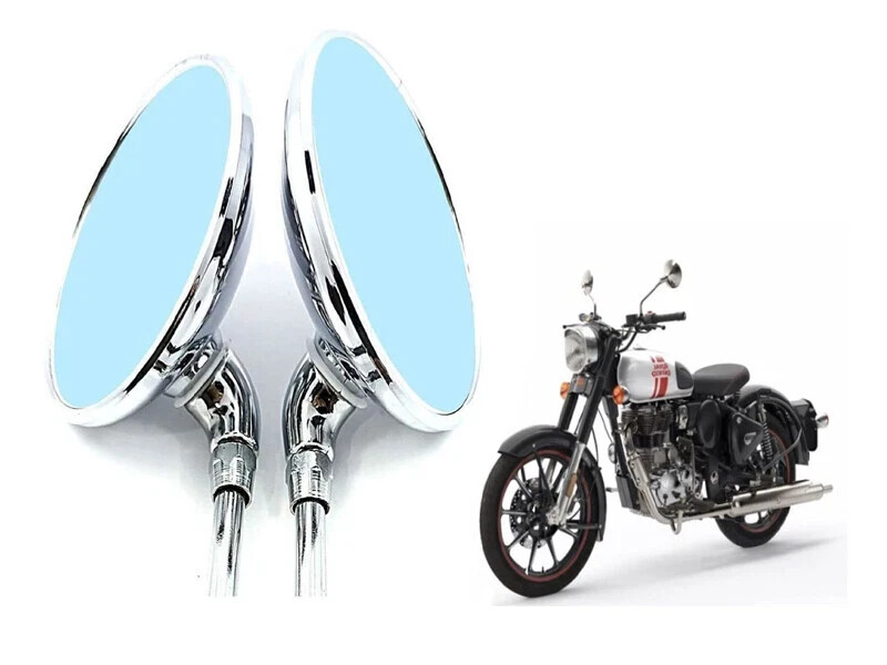 Rétroviseur Chromé Pour Royal Enfield Classic 350/500 - Neuf, Fabriqué En Inde