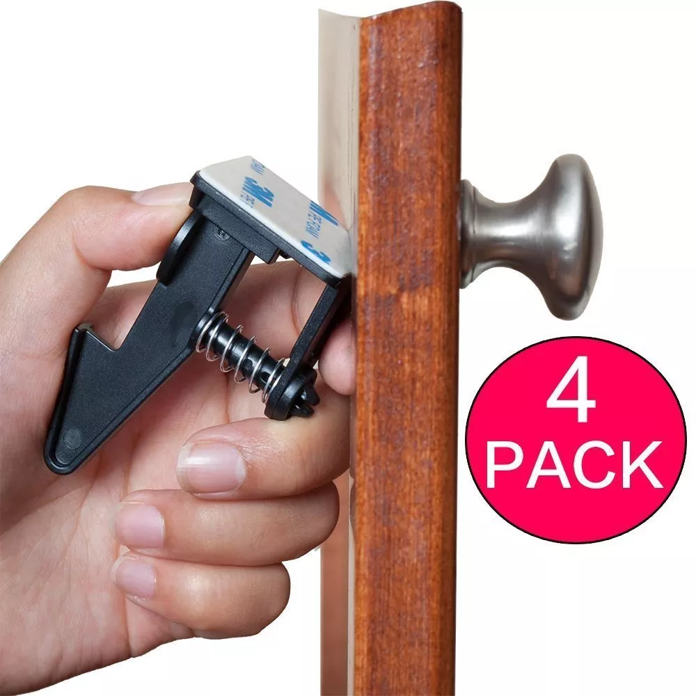 Cabinet Locks Child Safety Latches - Quick and Easy Adhesive Baby Proofing  Cabin