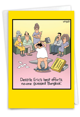 1 Funny Birthday Card with Envelope - Bangkokless Tim Whyatt 8394