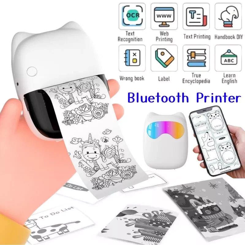 Wireless Bluetooth Printing Mini Thermal Printer Pocket Photo Printer 2025 New