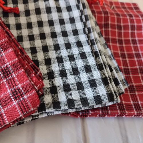 5 X Christmas Fabric Gift Bags for Party Favors present Giving Goody Bags 5x7" s - Picture 8 of 10