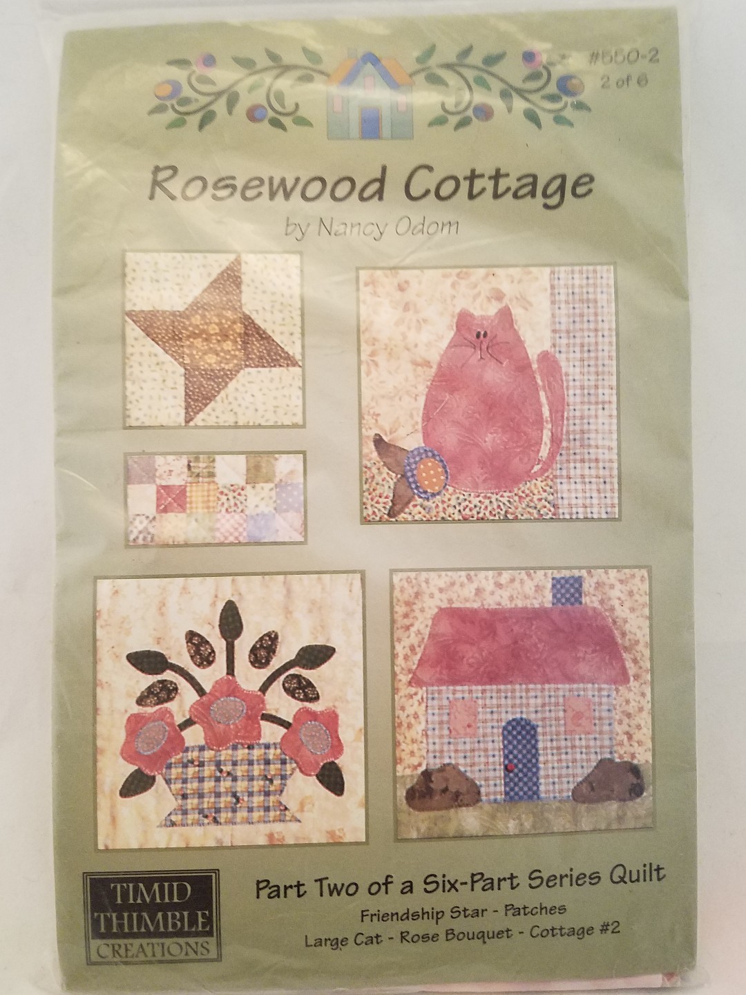 Rosewood Cottage Parts 1 6 Quilt Block Patterns Timid Thimble 2000