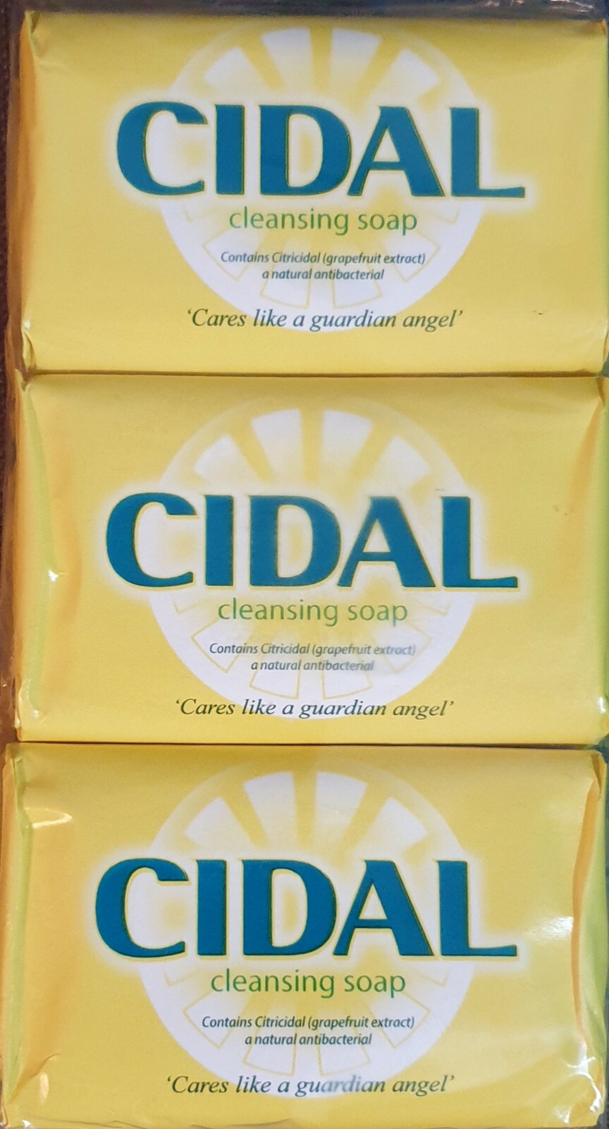 6 X Cidal AntiBacterial Soap 125g Bars each Grapefruit Extract