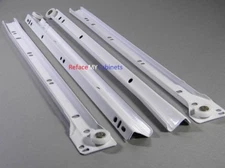 KV 1805 3/4 Extension White Epoxy Drawer Slides - 14 Inch