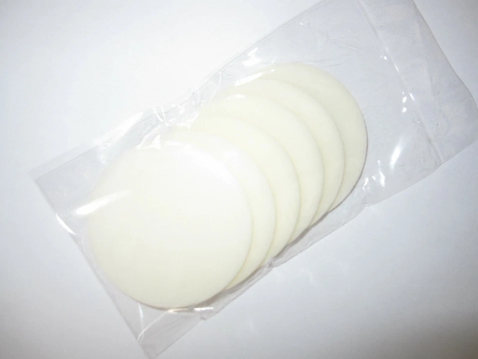 Alta Calidad Cosmético Redondo Blanco Maquillaje Esponjas - 6 Pack - Imagen 2 de 3