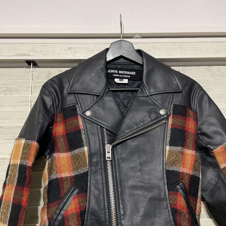 Comme des Garcons Junya Watanabe Riders Leather Jacket XS 13AW