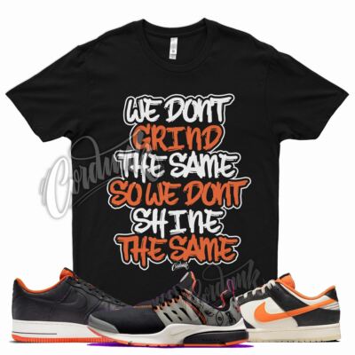 Black GRIND T Shirt for N Dunk Halloween Air Force 1 Presto Starfish Orange