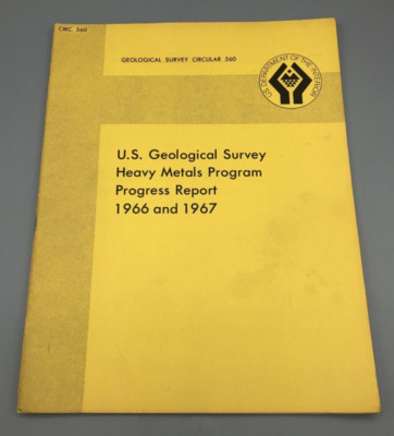 Geological Survey 560 US Geological Survey Heavy Metals Program Progress Report
