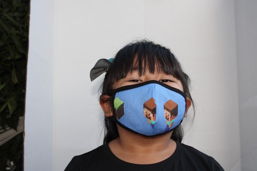 6 FACE MASK KIDS COTTON FABRIC WITH POCKET ( 4 TO 7 YEARS OLD ) - Picture 6 of 11