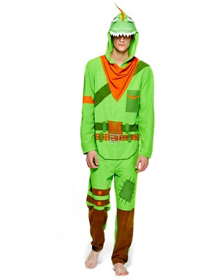 Fortnite Size XL Mens Union Suit One Piece Pajama Rex Cosplay Costume  Dinosaur