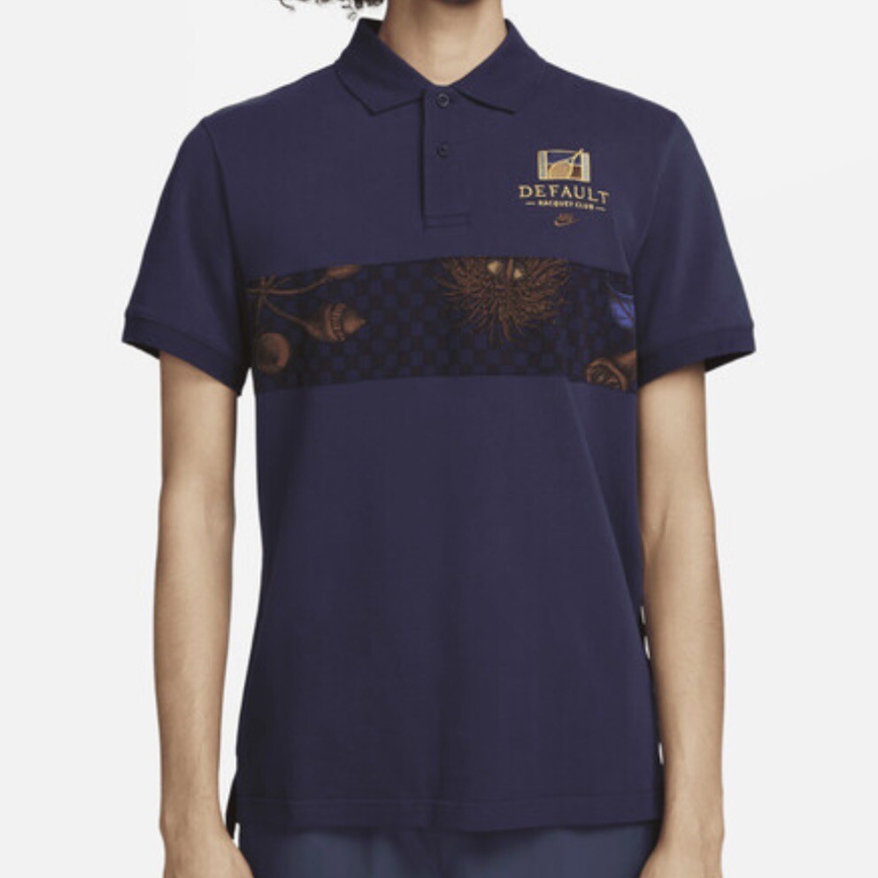 Мужская рубашка Nike Default Racquet Club Polo среднего размера M, темно-синий топ #498