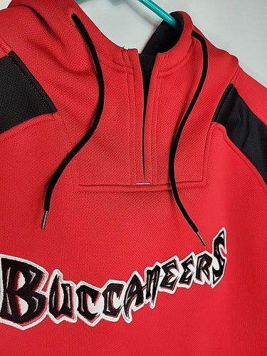 Pullover Reebok Tampa Bay Buccaneers NFL Rojo Negro Sudadera con Capucha Talla Grande Fútbol - Imagen 4 de 10