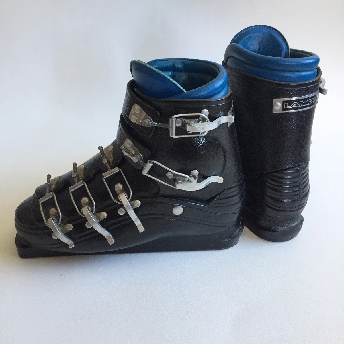 Vintage 1969 70 Men s Lange Standard Ski Boots Made in USA Blue Liner