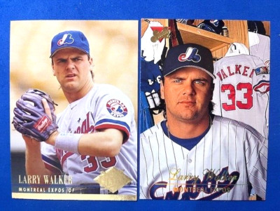 Larry Walker 1994 Fleer Ultra & 1994 Leaf Studio Baseball - Expos