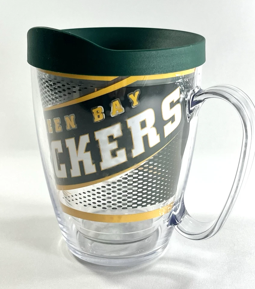 Taza de viaje Tervis Green Bay Packers doble pared aislada 16 oz con tapa Foto 2 de 4