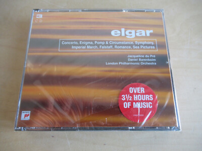 Jacqueline Du Pre-Elgar-Enigma, Symphony, Falstaff, Romance...-3er sealed CD Box