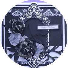 Birthday Cards Handmade Black and white  15x15cm Pretty packaging for gift /send