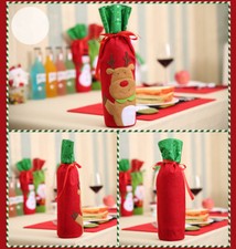 UK stock red snowman Xmas wine bottle wrap cover Xmas party house decoration